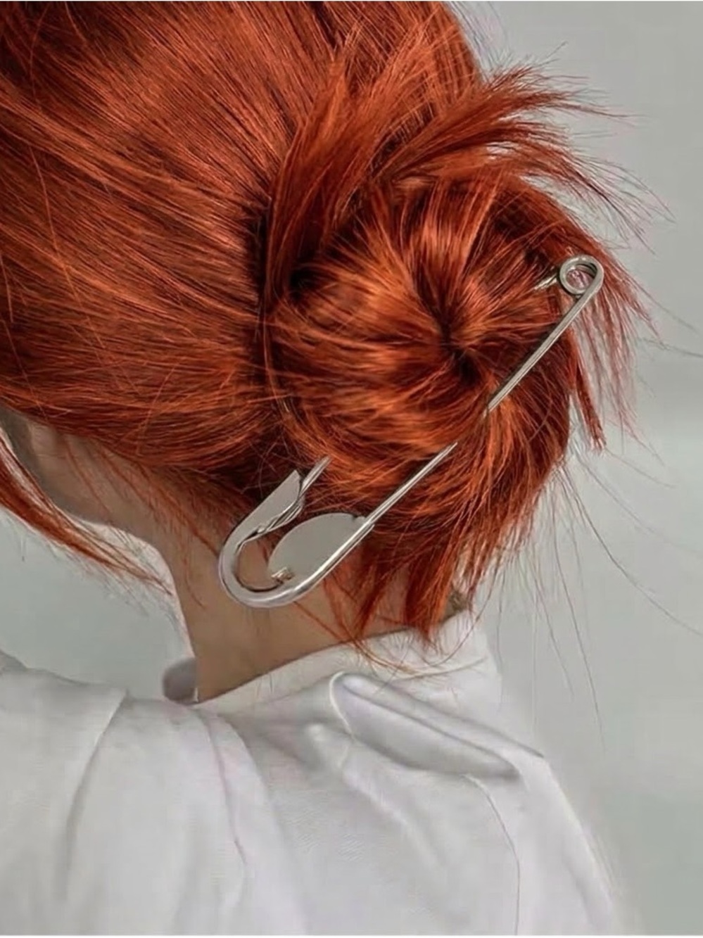 NEW Oversized Silver Safety Pin Hair B01-05